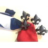 Fleur De Lis Rustic Design Napkin Ring Set of 4