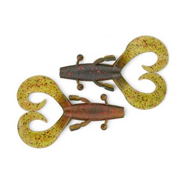 Cow Soft Plastic 3.75 Inch Craw Creature Baits 955 Watermelonseed Melon Lig Fishing Lures Bass Jigging Bait Jig Lure Weedless Soft Plastic Swimbait Accessories Freshwater