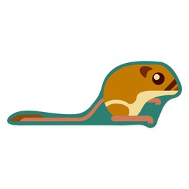 Die Cut Sticker Kangaroo Rat, Geometric, Contour Vinyl Sticker 1 to 3 inches (Waterproof Decal for Cars, Water Bottles, Laptops, Coolers), Small