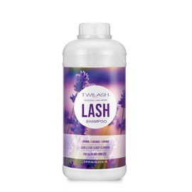 Lash Shampoo Bulk, Eyelash Cleanser for Extensions 1 Liters, Safe Makeup Remover, Non-irritating or Burning Formula Eyelid Foaming Cleanser for Professional Salon and Home Use (Lavender-1L)