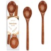 AERZIP 9 Inch Wooden Spoons for Eating Mixing Stirring Soda