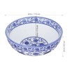 Kichvoe 7Inch White And Blue Porcelain Bowls Ceramic Noodle Bowl