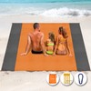 Beesgarden Beach Blanket Waterproof Sandproof, 108''×118'' Oversized Lightweight Orange Beach