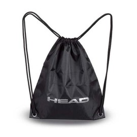 HEAD PE SCHOOL GYM SHOE SWIMMING DRAW STRING BAG BOYS GIRLS (Black)