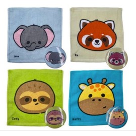 Animals Magic Flannel Giraffe Panda Elephant Sloth Kids Bath Face Cloth Travel Wash expanding Towel x 1