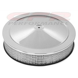 GM 14" Chrome Steel Air Cleaner Set - Off-Set Base