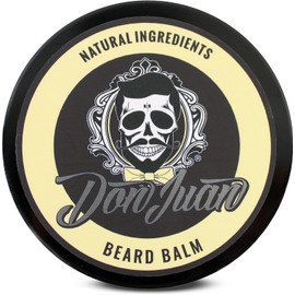 Don Juan Bálsamo para barba con aroma a naranja de coco de 2 onzas, deja en acondicionador, ingredientes naturales con manteca de karité y aceite de jojoba