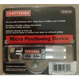 Craftsman New Micro Position Device 922214 for Craftsman 10in. Table Saws 922811 & 922185