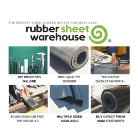 Neoprene Rubber Sheet, Rolls, Strips 1/4" (.250") Thick x 36" Wide x 36" Long Solid Rubber