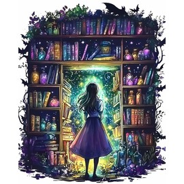 Diamond Painting Kits for Adults, Magic Book Diamond Art Kits for Beginners, DIY Full Drill Diamond Dots Paintings with Diamonds Gem Art and Crafts for Home Wall Decor 12x16 Inch