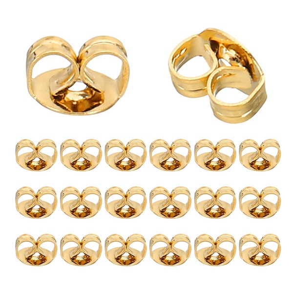 PATIKIL 20 Pcs Earring Backs, 14K Gold Locking Earring Backs