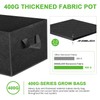 ANGELIOX 1 Pack 38 Gallon Grow Bags, 400g Thickened Nonwoven