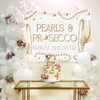 Pearls and Prosecco Bridal Shower Decorations Bow Champagne Pearls Backdrop