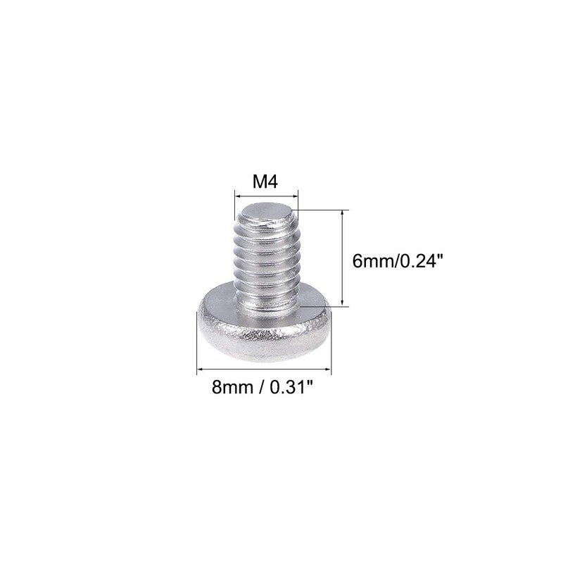 sourcing map Machine Screws Plate Phillips Head Screws Bolts M4