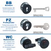 MS Beschläge Key Escutcheon, Door Rosette Black Made of Stainless