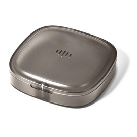 Small Transparent Retainer Holder with Magnetic Closure, Slim Night Guard Case Fits in Pocket, Compact Travel Aligner Case with Air Vent Holes, Stylish Retainer Case Compatible with Invisalign (Grey)