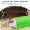 Gatuida 1pc Telescopic Hamster Tunnel Green Folding Pipe Plaything for