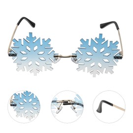 Gadpiparty 1 x Glasses with Snowflake Glasses Snowflake Glasses Tropical Prom Photo Props Plastic Sunglasses Funny Sunglasses Exquisite Glasses Stylish