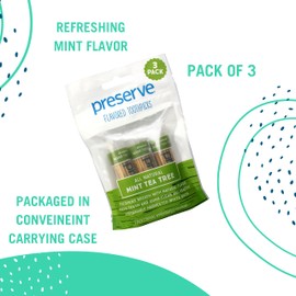 Preserve Flavored Toothpicks, Mint Tea Tree, 3 Count