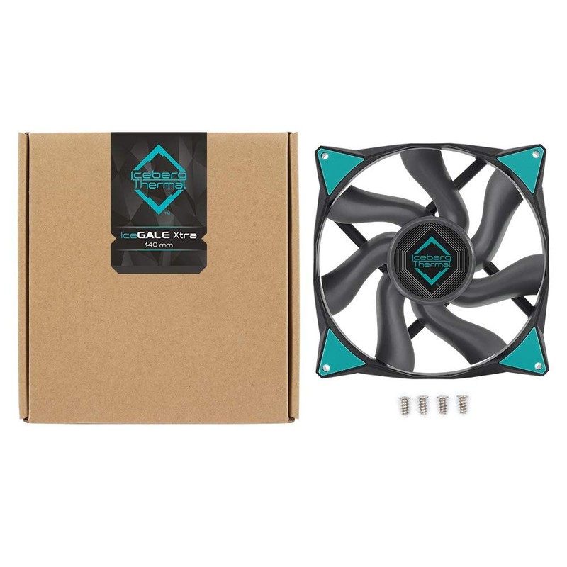 IceGALE 140mm PWM Ball Bearing High Performance Case Fan Black