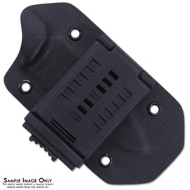 HolsterSmith DIY Sheath Making Kit - 2-Piece Design - BOLTARON - P1 Texture - Black - DCL Combat Loop (Large) - (w/Mounting Hardware)