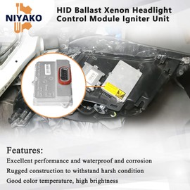 Niyako Xenon HID Ballast Headlight Control Unit Module Replacement# 𝟓𝐃𝐕𝟎𝟎𝟖𝟐𝟗𝟎𝟎𝟎 𝟓𝐃𝐕 𝟎𝟎𝟖 𝟐𝟗𝟎-𝟎𝟎 Fit 2002-2008 A6 A8 S 6 E60 E5 W164 Jaguar Land Rover Mercedes
