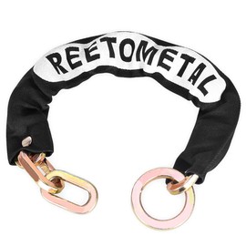 REETOMETAL Hardened Steel 2 Foot x 5/16 Inch (9mm) Thick Heavy Duty Square Security Lock Chain for Motorcycles, Bicycles, Trailers, Containers, Fence, etc.