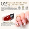 UNA GELLA Gel Base Top Coat Set, 2PCS Gel Top
