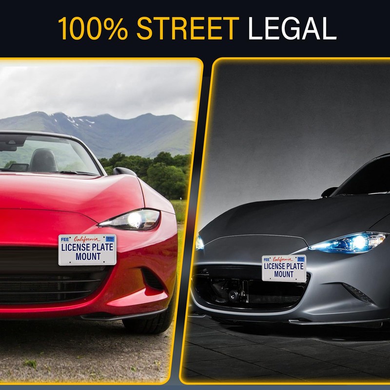No Drill License Plate Holder Compatible with Mazda MX-5 Miata