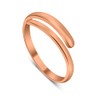 Rose Gold Dipped Sterling Silver Plain Adjustable 2mm Band Midi