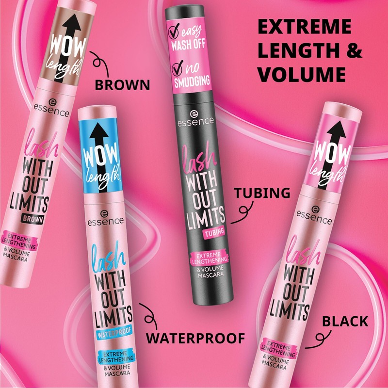 essence lash WITHOUT LIMITS EXTREME LENGTHENING & VOLUME MASCARA, Nr.