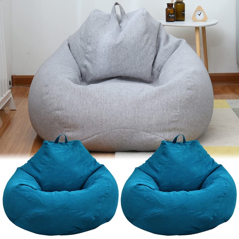 Bean Bag Cover with Handle and Side Pockets Lazy Bag