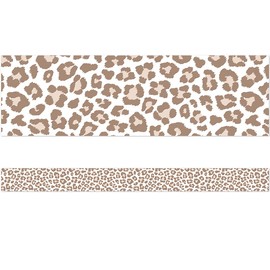Blush Leopard Print Straight Border Trim