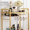 TUTOTAK Bar Cart, Serving Cart for Home, Drink Cart, Mobile
