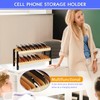 Echaprey 30-Grid Wooden Cell Phone Holder Desktop Multiple Classroom Cell