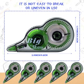 Yexiya 24 Pieces Correction Tapes Original Correction Wide Eraser Applicator Easy to Use Applicator Translucent Tapes Shows for Office Note Journal Scrapbooking, 0.2 Inch x 39.4 Feet