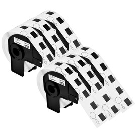 KCMYTONER 6 Rolls Compatible for Brother DK-1219 Diameter 1/2'' Die-Cut Round Paper Labels Use in Brother QL Label Printers, 1200 Labels/Roll