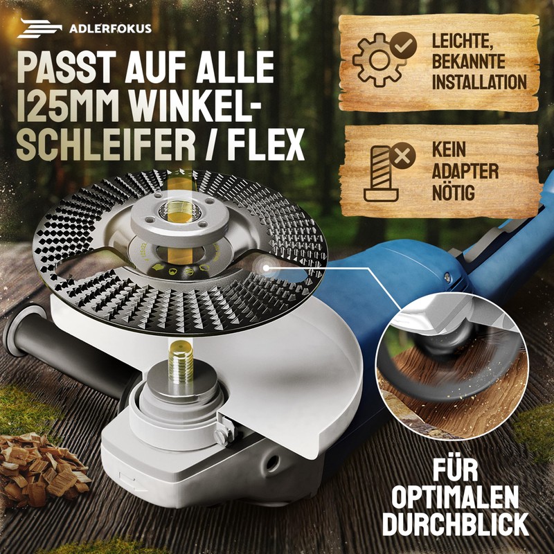 Adlerfokus Wood Sanding Disc 125 mm Angle Grinder [Extra Sharp]