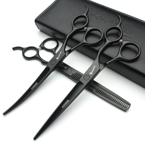 Hair Cutting Scissors Set, Hair Scissors, 5.5 Inch Hair Styling, 4 Colour Models, 6 Inch Black Rose Gold 440c High Hair Scissors 6.5 Inch Scissors (7C-HZJ-2Y1P1)