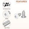 DTGN #10x1/2 White Silver Screws - 25Pack - 304 Stainless