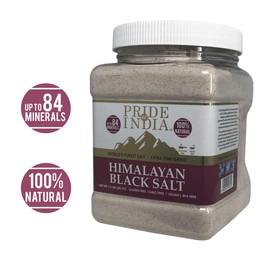 Pride Of India - Himalayan Black Rock Salt, Extra-Fine Grind, 2.2 lbs(1kg)