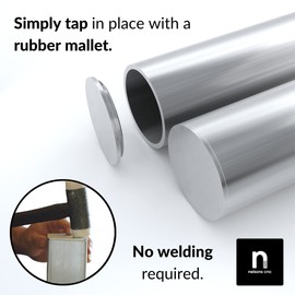 Nelsons CNC 10 Pack 1.5 Inch Aluminum Round End Caps for Tubing with Wall Thickness 0.09" - Easy Install Plug Metal Fence Posts, Metal Pipe, Aluminum Tubes, Hand Rails
