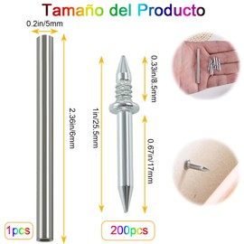 200 Clavos sin Costuras de Doble Cabeza, Rosca de zócalo de Doble Cabeza Clavo sin Soldadura, línea de zócalo sin Marcas Clavo, Tornillos de Seguridad Invisibles, Clavos de Dos Cabezas Tornillos de