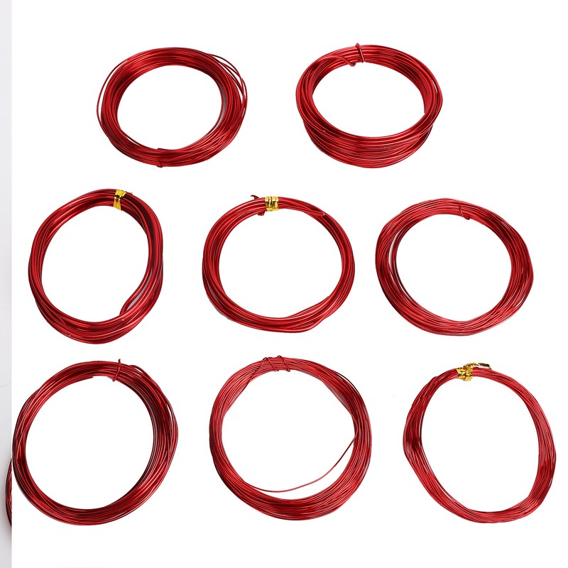 8 Rolls 0.6‑3mm DIY Jewelry Beading Wire Aluminum Craft Wire