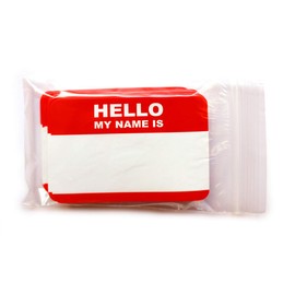 Hello my name is... sticker pack 10.5 x 7.4 cm name plate sticker