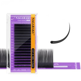 NAGARAKU Individual Eyelashes, 5th Generation Eyelash Material, 1 to 1 Classic Eyelash Extension, Soft, Natural, Sturdy Individual Eyelashes, Volume Eyelashes, Matte Black, 16 Rows (0.07 mm C 13 mm)