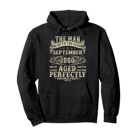 September 1960 65th Birthday Gifts For Men 65 Year Old Bday Pullover Hoodie