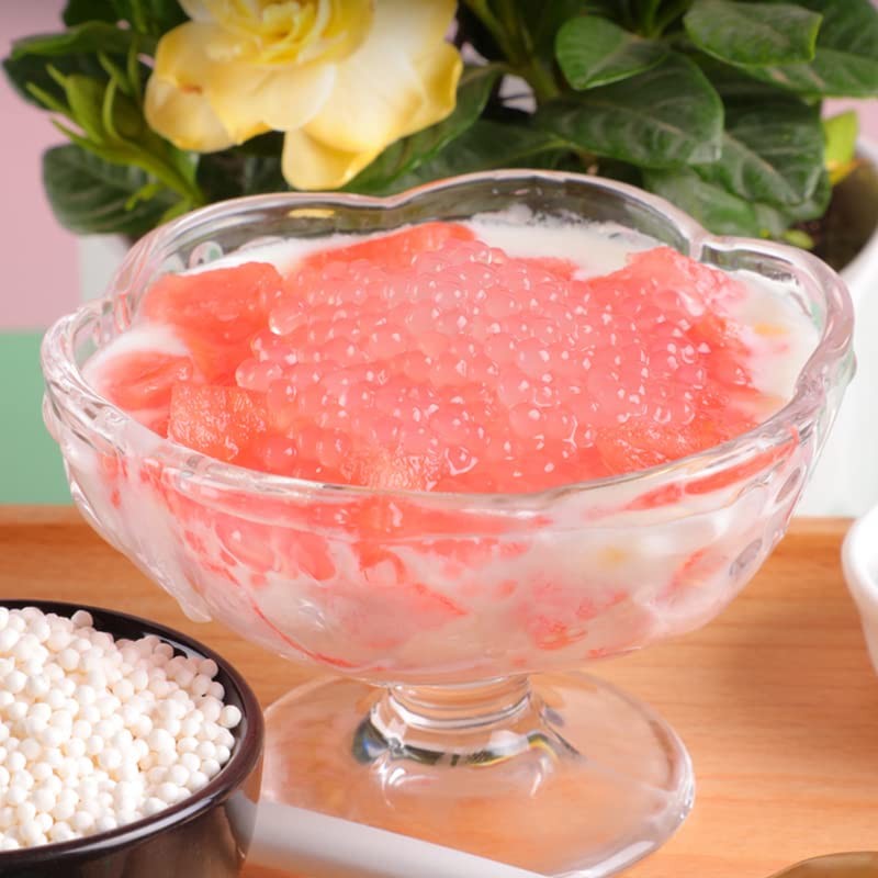 Small sago, coconut milk, sago dew, sago grains, raw mango