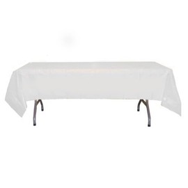 LAMINET Premium Disposable Tablecovers - SET OF 6 - WHITE - 54" x 108"