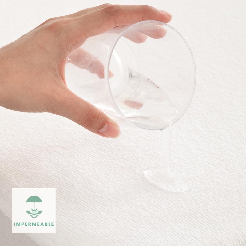 Soft Terry Towelling Waterproof Dust Mite Proof Mattress Protector 140